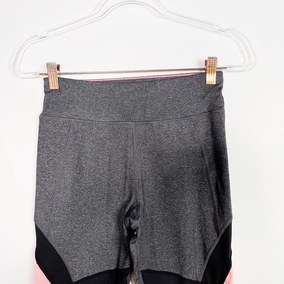 Calvin Klein Performance Colorblock Leggings Womens Small S Heather Gray Pink - Picture 3 of 11
